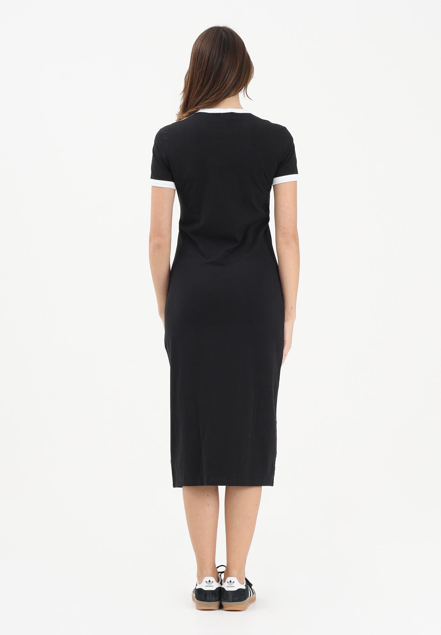 ADIDAS ORIGINALS Abito midi 3 STRIPES nero da donna KD7978 . ADIDAS ORIGINALS 