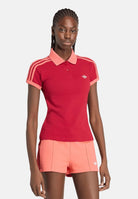 ADIDAS ORIGINALS polo 3 Stripes Team Victory Red / Preloved Scarlet rosso donna. KS9940 . ADIDAS ORIGINALS 