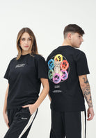 BARROW T-shirt a manica corta nera per uomo e donna con stampa S5BWUATH053 110 BARROW 
