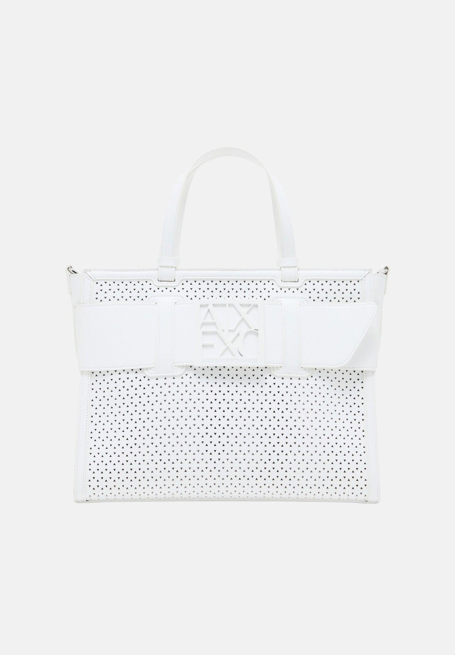 ARMANI EXCHANGE Shopper bianca da donna con logo XW000920AF22626 U0011 ARMANI EXCHANGE 