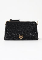 PINKO Borsetta Mini Double full strass nera da donna 105359A2WF Z99Q PINKO 