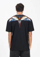MARCELO BURLON COUNTY OF MILAN T-shirt a manica corta nera da uomo caratterizzata dalla stampa di grandi ali F5CAMATH023 110 MARCELO BURLON COUNTY OF MILAN 