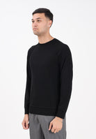 BLAUER Maglioncino girocollo nero da uomo con patch logo 25WBLUM01283-007360 999 BLAUER 