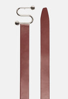 SPORTMAX Cintura bordeaux da donna in vitello liscio con fibbia a S 2612501021600 002 SPORTMAX 