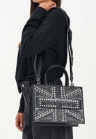 RICHMOND Shopper nera da donna con logo e borchie RWA25230BO BL RICHMOND 