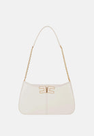 ELISABETTA FRANCHI Borsa a spalla avorio da donna con dettaglio logo BS93A61E2 360 ELISABETTA FRANCHI 
