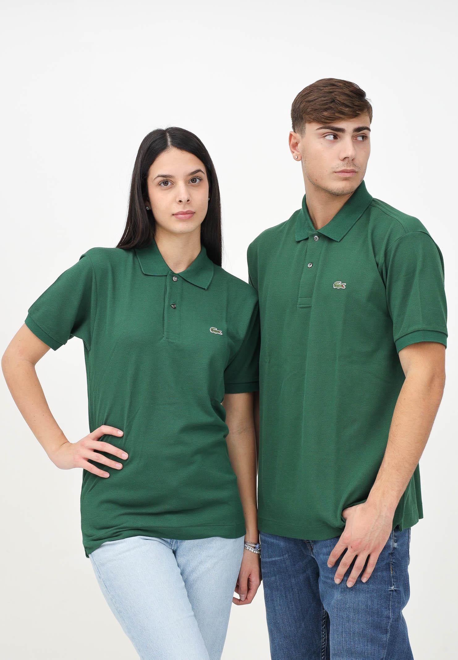 LACOSTE Polo verde per uomo e donna con patch logo coccodirllo 1212 132 LACOSTE 