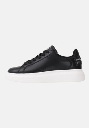 JUST CAVALLI Sneakers nere da uomo con logo sul retro 80QA3SBDZPC18 899 JUST CAVALLI 