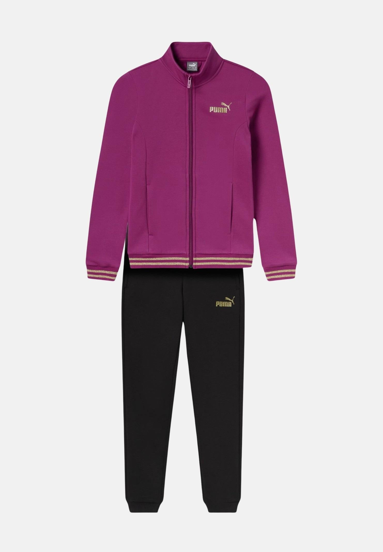 Tuta ESS+ GLITTER FZ bicolore da bambina 684771 45 PUMA 