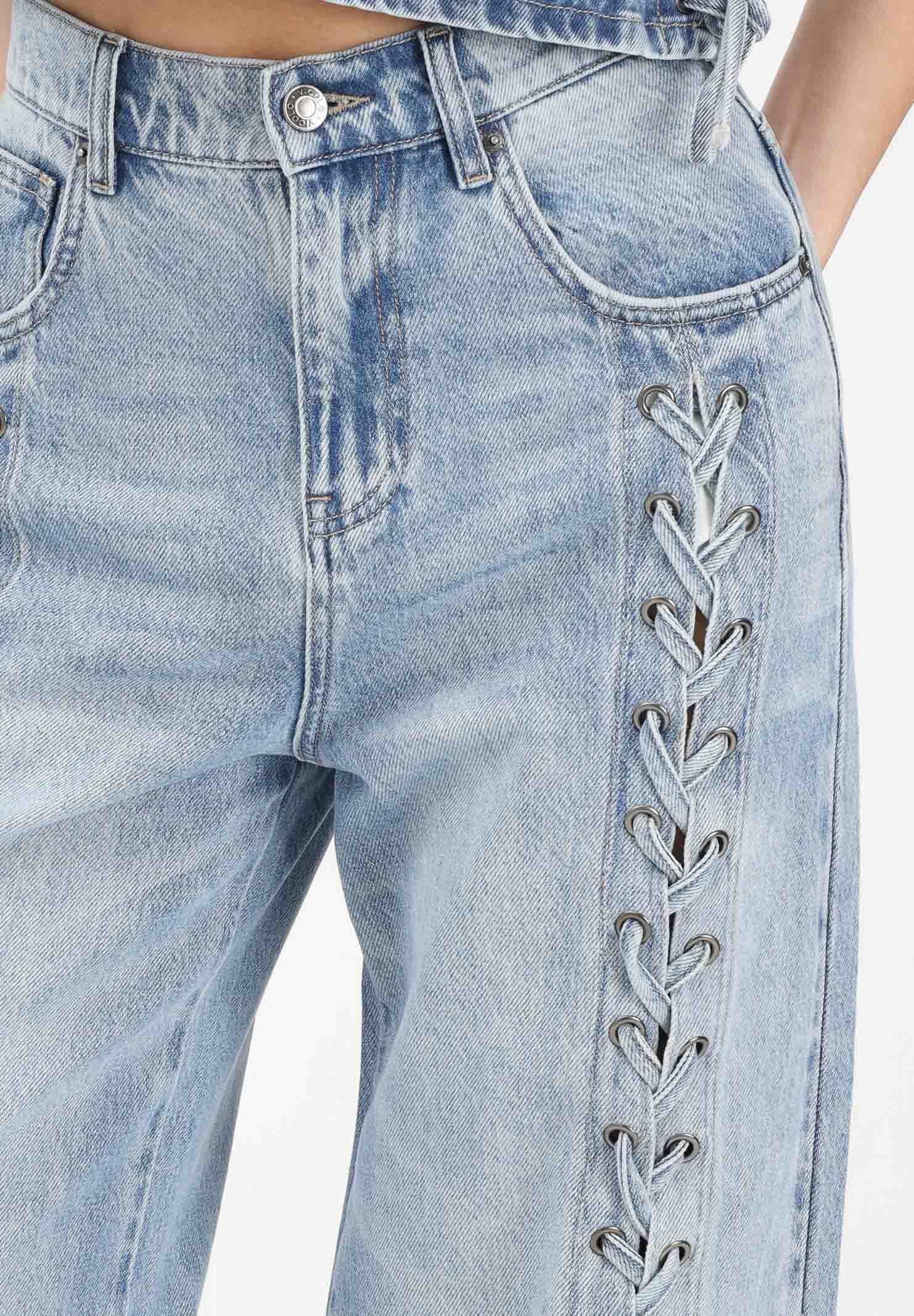 VICOLO Jeans Cora in denim chiaro da donna DAB5012 DECH VICOLO 