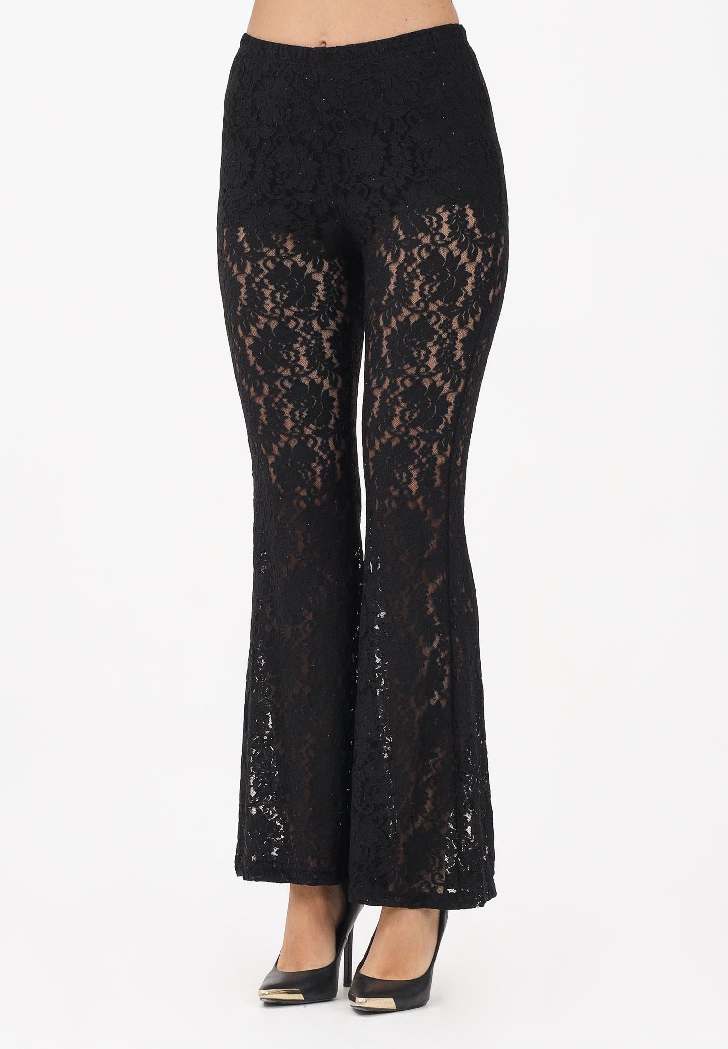 VICOLO Leggings nero da donna in pizzo TF1647 NE VICOLO 