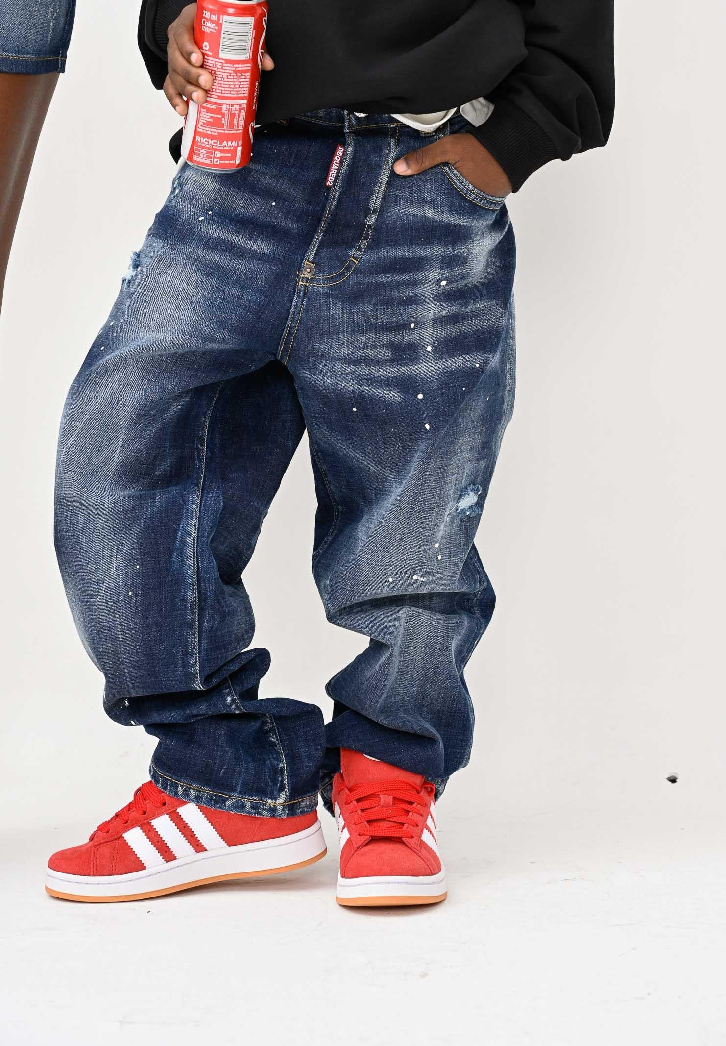 DSQUARED2 Jeans Moose Lost in denim blu per donna, ragazzi e bambini DQ3082D0AEJ DQ01 DSQUARED2 