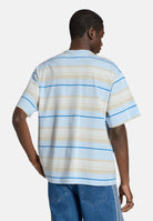 ADIDAS ORIGINALS T-shirt a manica corta azzurra da uomo con motivo a righe KX1268 . ADIDAS ORIGINALS 