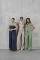 SANTAS Top BROWNIE verde menta da donna con motivo gessato PV2504 VERDE SANTAS 