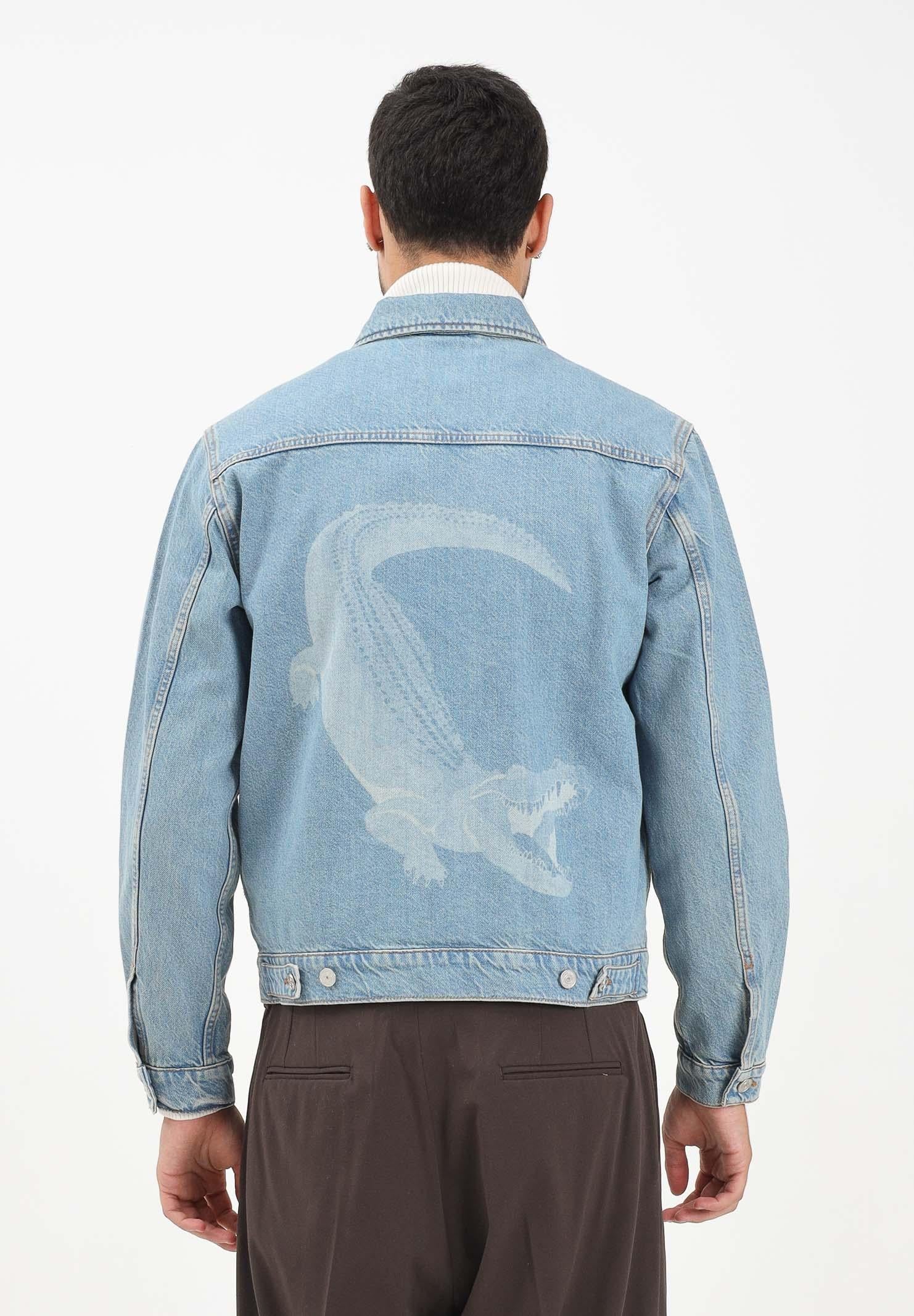 LACOSTE Giubbotto di jeans Crocodile in denim chiaro da uomo BH8982 MKU LACOSTE 