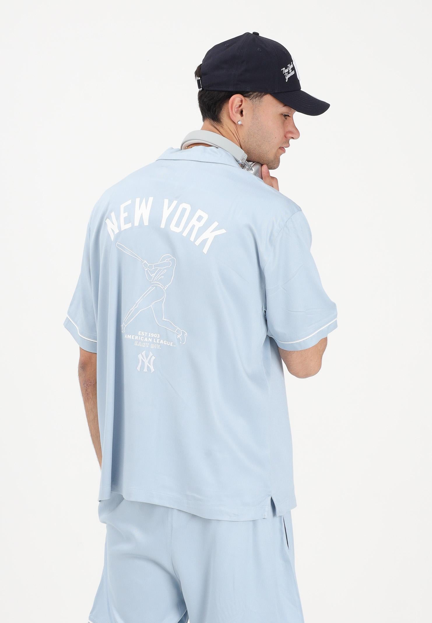 NEW ERA Camicia a manica corta MLB Graphic Revere New York Yankees celeste per uomo e donna 60856138 . NEW ERA 