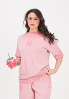 NEW ERA T-shirt a manica corta New York Yankees MLB Washed Logo rosa per uomo e donna 60856151 . NEW ERA 