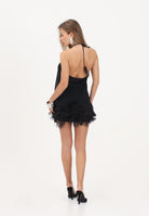 NOELL MAGGINI Abito corto nero da donna con piume 0126122 NE NOELL MAGGINI 