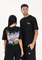 BARROW T-shirt a manica corta nera per uomo e donna con maxi stampa sul retro S6BWUATH086 110 BARROW 