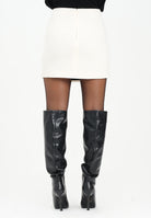 ARMANI EXCHANGE Gonna corta panna da donna con inserto in ecopelle nera XW001030AF16209 M0001 ARMANI EXCHANGE 