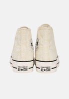 CONVERSE Sneakers Chuck Taylor All Star Lift Elevated Material Cano Alto panna e oro da donna A19115C . CONVERSE 