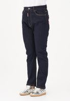 DSQUARED2 Jeans in denim blu scuro per donna, ragazzi e bambini con stampa sul retro DQ3283D0AFX DQ01 DSQUARED2 