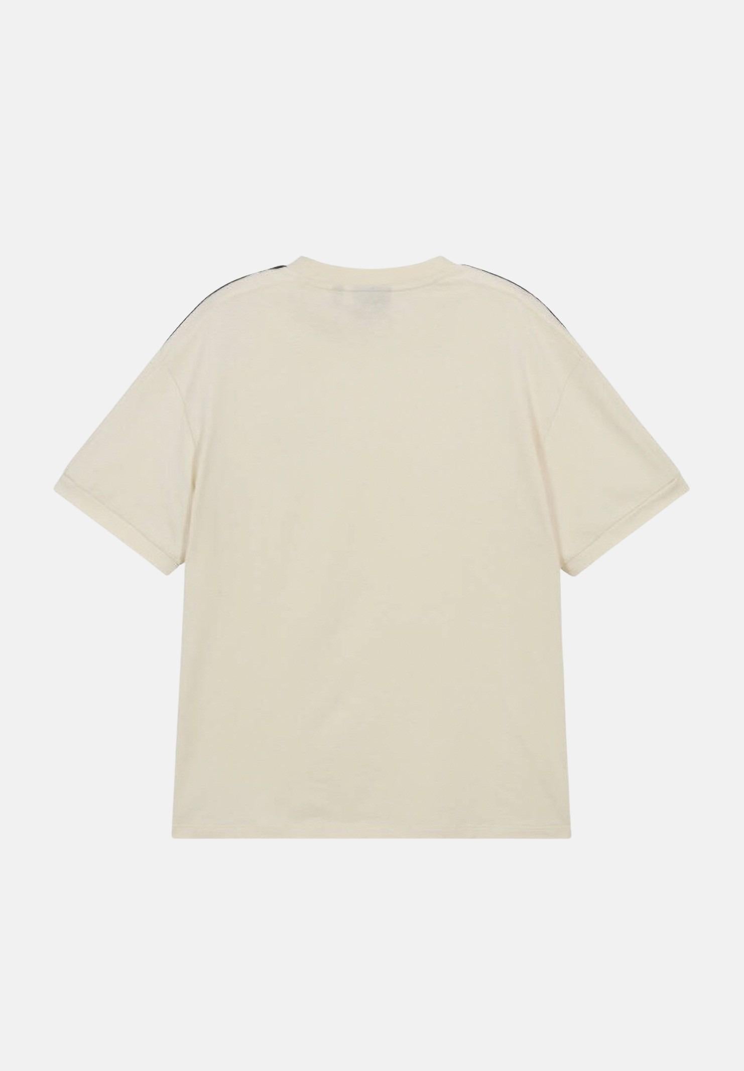 EA7 T-shirt a manica corta beige da bambino con bande logate 7B000190AF10375 U1079 EA7 