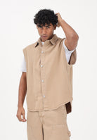 I'M BRIAN Camicia smanicata beige da uomo CA3654 0025 I'M BRIAN 