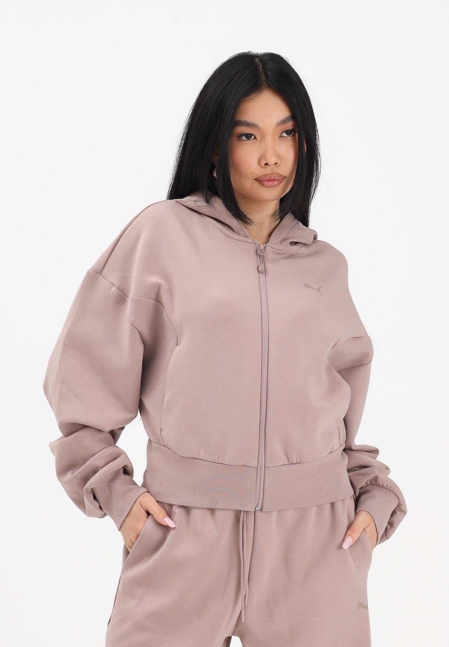 PUMA Felpa con zip leggera PUMATECH SENSE rosa da donna 634571 88 PUMA 
