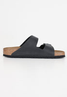BIRKENSTOCK Ciabatte Arizona in pelle oliata nere per uomo e donna 552113 . BIRKENSTOCK 
