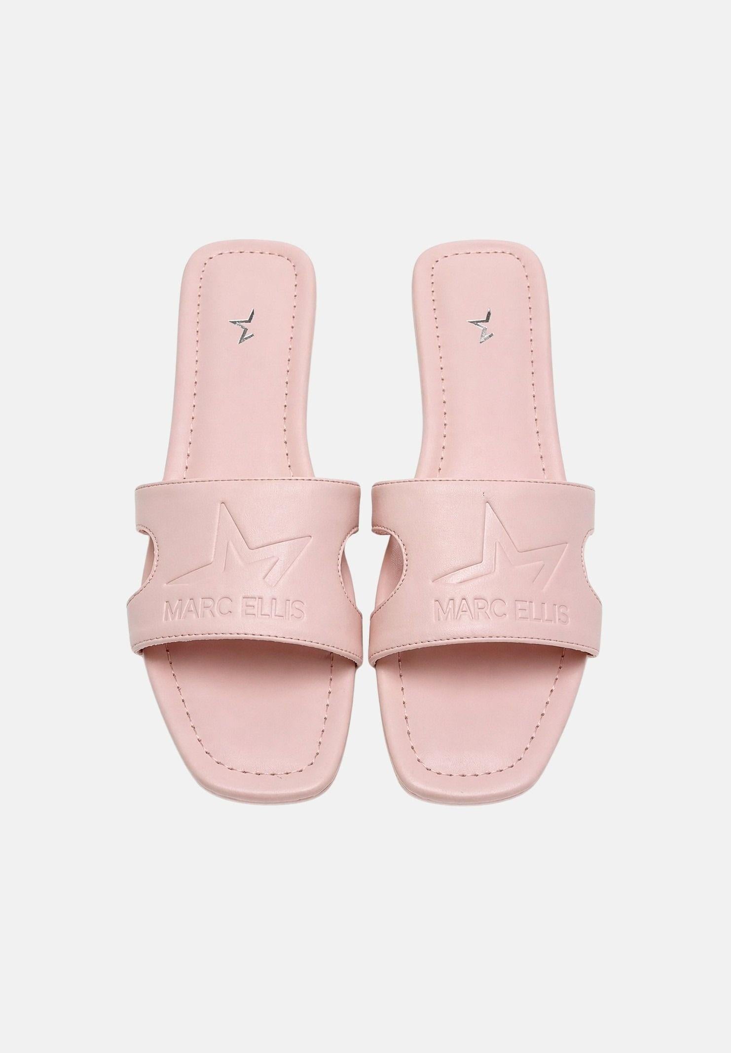 MARC ELLIS Ciabatte flat rosa da donna con logo ME261C150 LP3 MARC ELLIS 