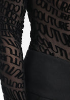 VERSACE JEANS COUTURE Body nero da donna con motivo Liquify Logomania 79HAM221JS490 899 VERSACE JEANS COUTURE 