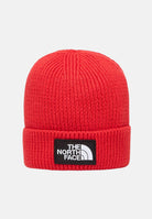 THE NORTH FACE Berretto rosso per uomo e donna con risvolto e logo box TNF NF0A8CHE6821  THE NORTH FACE 