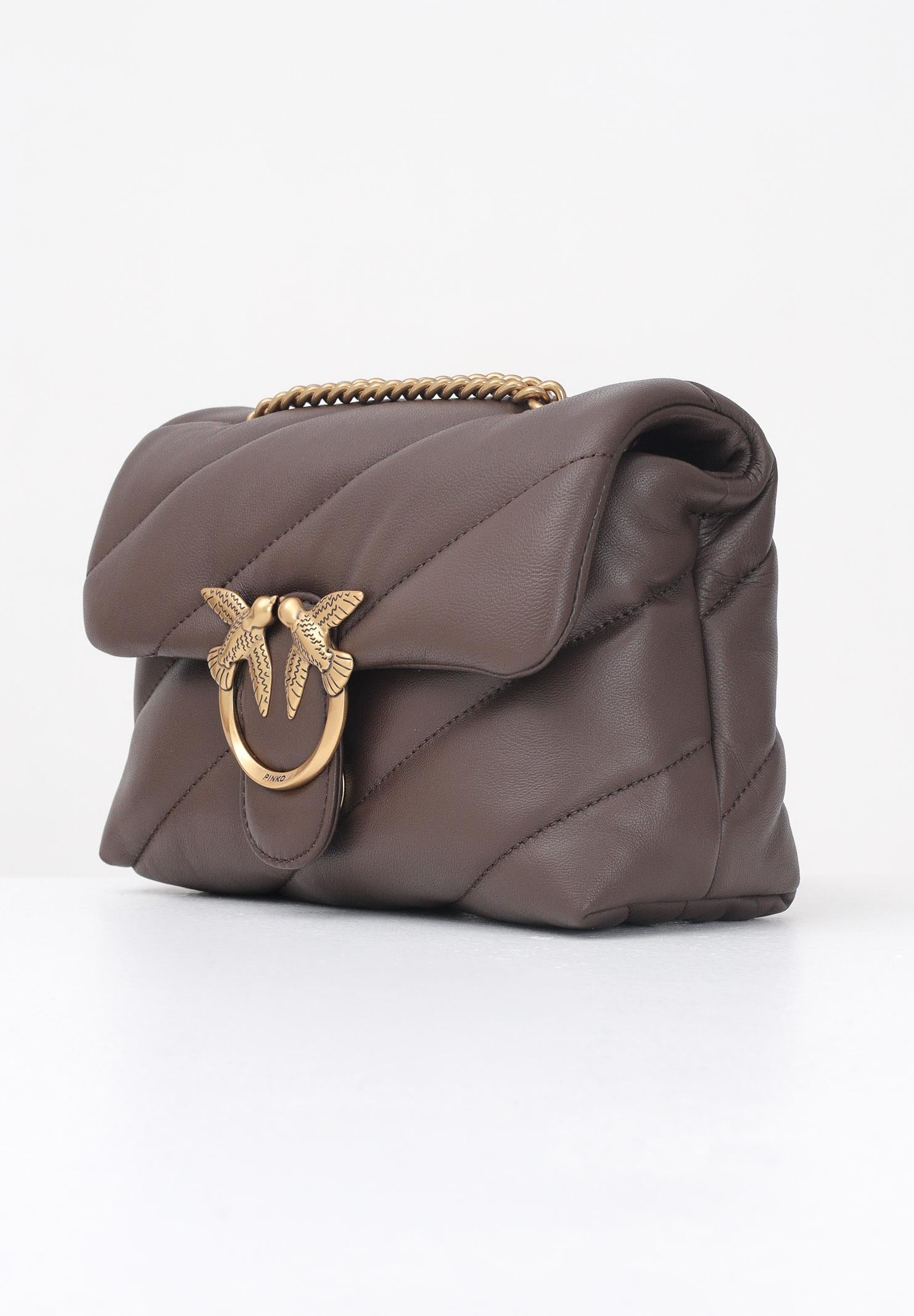 PINKO Borsa a tracolla Mini Love Bag Puff marrone da donna 100039A0F2 L74Q PINKO 