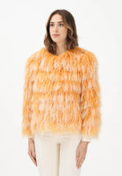 MEHRAN Pelliccia arancione da donna con sfumature chiare 25152ORAWHT ORAWHT MEHRAN 