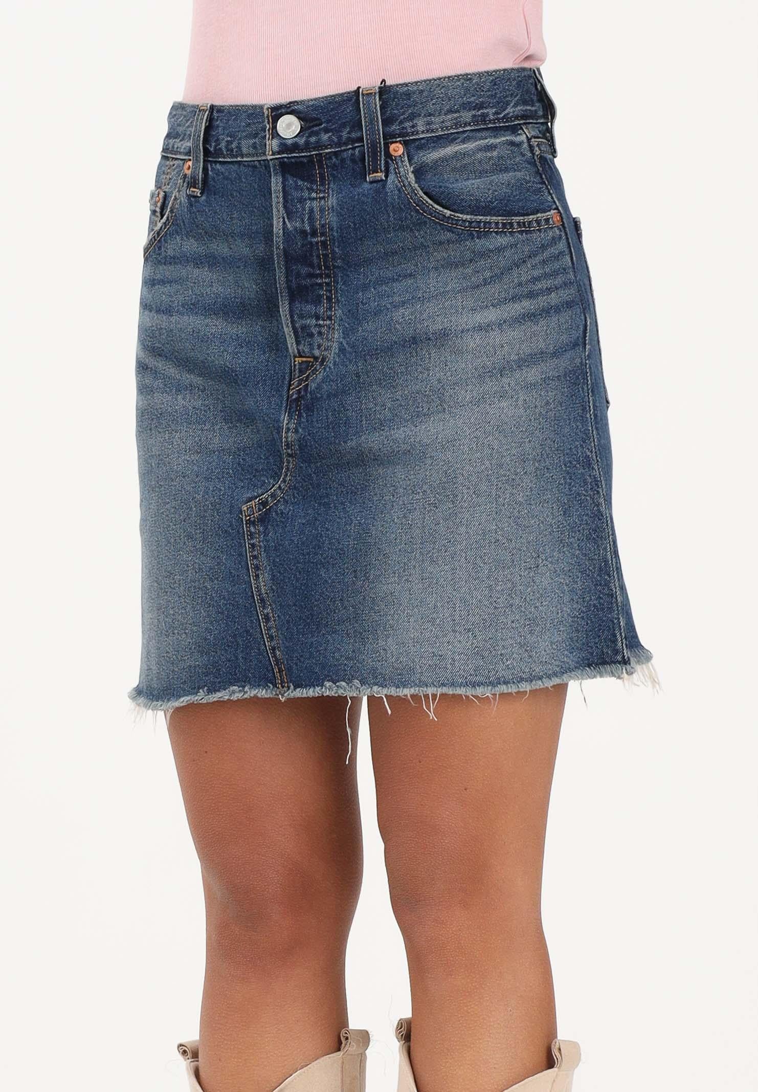 LEVI'S Gonna corta Deconstructed in denim blu da donna 005LW-0006 . LEVI'S® 