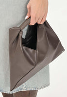 MAISON MARGIELA Borsa a mano Japanese Mini in tessuto spalmato marrone da donna M60606P4313 T2185 MAISON MARGIELA 