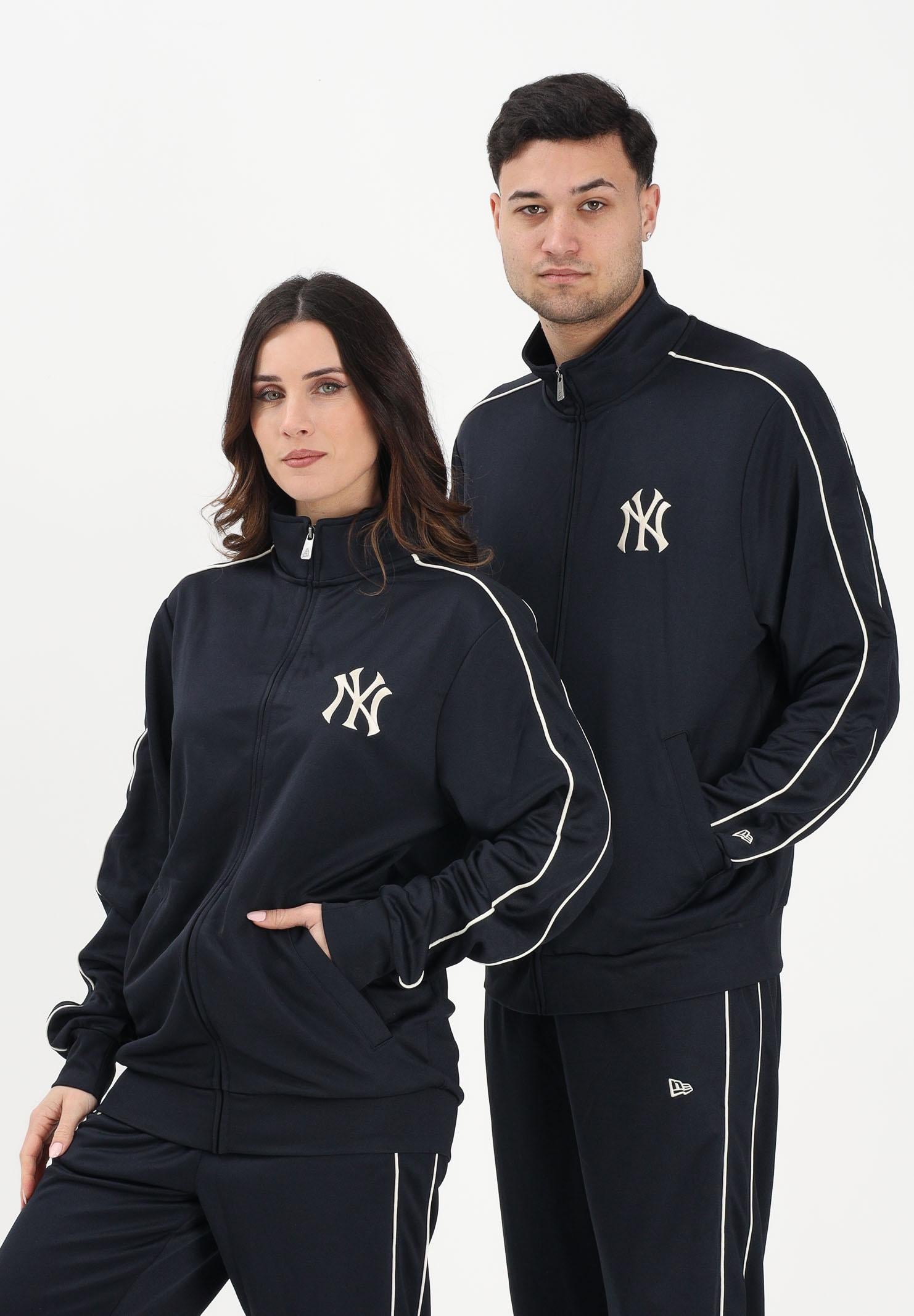 NEW ERA Felpa con zip New York Yankees MLB Piping blu per uomo e donna 60771583 . NEW ERA 