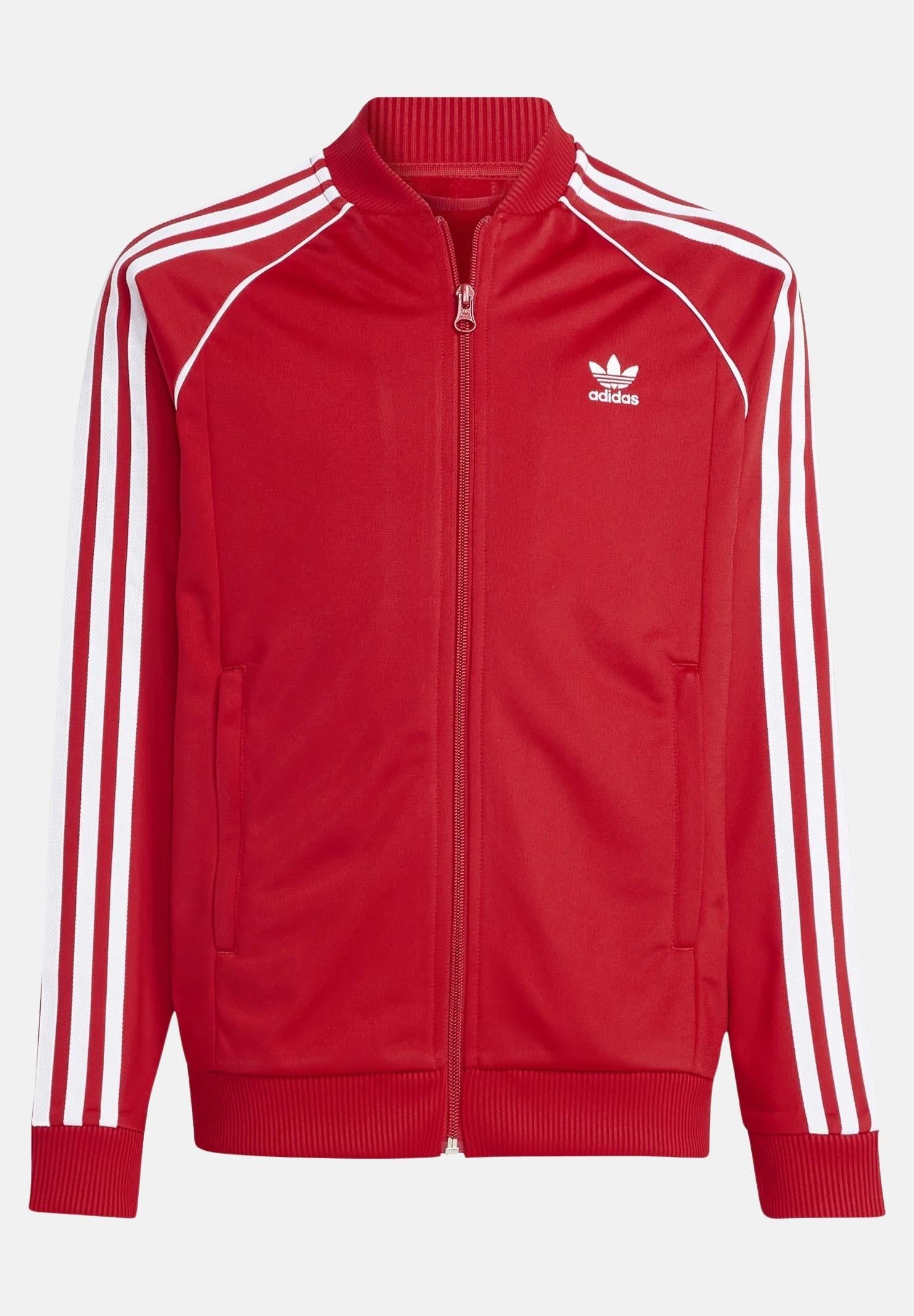 Felpa con zip adicolor SST rossa per bambino e bambina IX7629  ADIDAS ORIGINALS 