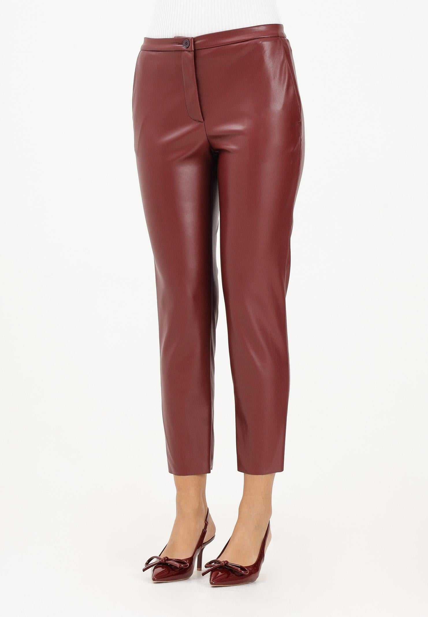 VICOLO Pantalone in ecopelle bordeaux da donna TF1737 BO VICOLO 