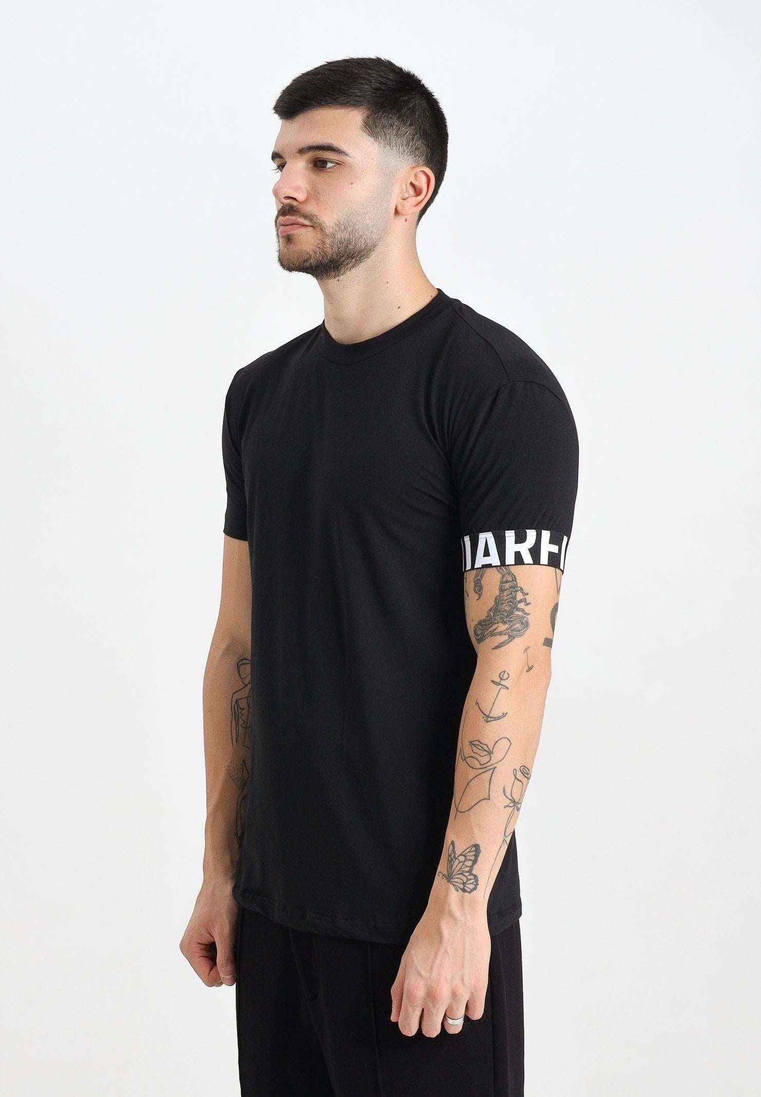 DSQUARED2 T-shirt a manica corta nera da uomo con logo sulla manica D9M3S5980 010 DSQUARED2 