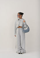 ADIDAS ORIGINALS Felpa con cappuccio 3 Stripes grigia da donna JW3596  ADIDAS ORIGINALS 