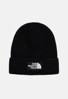 THE NORTH FACE Berretto nero per uomo e donna con risvolto e logo box TNF NF0A8CHEJK31 . THE NORTH FACE 