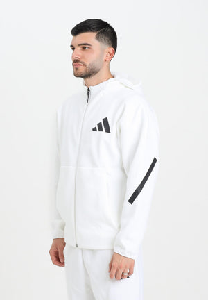 ADIDAS PERFORMANCE Felpa con zip Z.N.E. bianca da uomo JF2443 . ADIDAS PERFORMANCE 