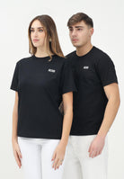 GCDS T-shirt a manica corta nera per uomo e donna con logo sul retro Z0MLQC101J023 999A GCDS 