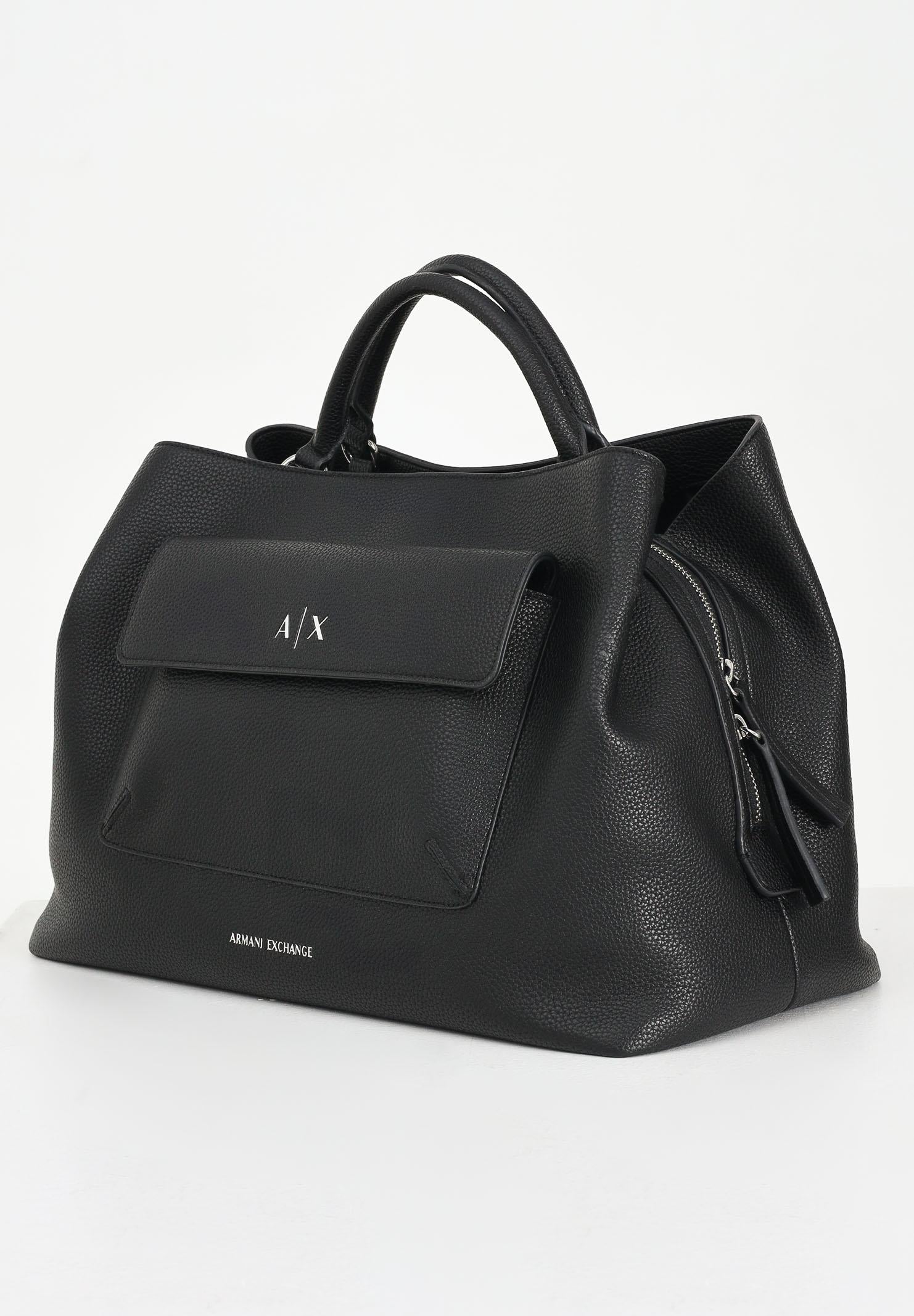 ARMANI EXCHANGE Shopper nera da donna con tasca e logo XW001542AF17019 UC001 ARMANI EXCHANGE 