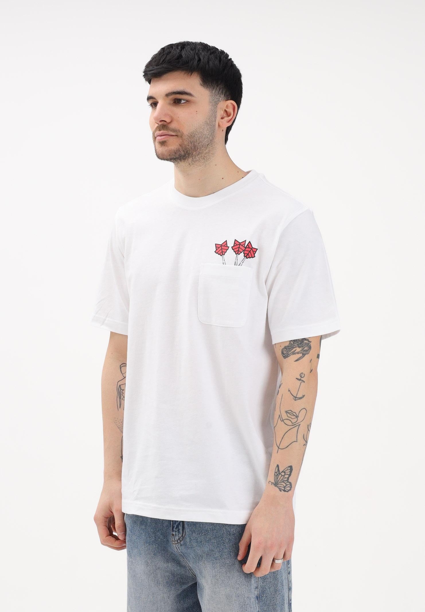 ADIDAS PERFORMANCE T-shirt a manica corta NOVELTY DART bianca da uomo JZ5041 . ADIDAS PERFORMANCE 