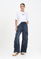 DIESEL Jeans cargo D-Argjx in denim blu per donna, ragazzi e bambini J02514KXBQL K01 DIESEL 