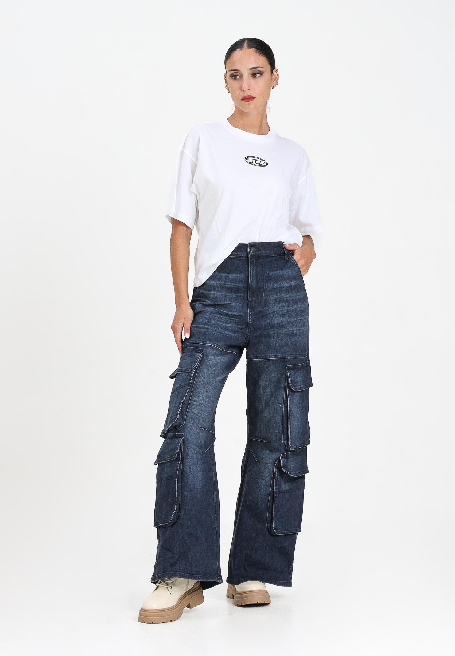 DIESEL Jeans cargo D-Argjx in denim blu per donna, ragazzi e bambini J02514KXBQL K01 DIESEL 