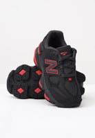 NEW BALANCE Sneakers 9060 Lace nere e rosse per bambino e bambina PC9060JR  NEW BALANCE 